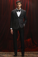 Load image into Gallery viewer, Black Panel-Embellished Hotfix Tuxedo
