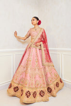 Load image into Gallery viewer, Rangsagar - Rosette Charm Raw Silk Zardosi Bridal Lehenga Set
