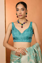 Load image into Gallery viewer, BLUE BANARASI SAREE
