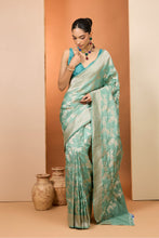 Load image into Gallery viewer, BLUE BANARASI SAREE
