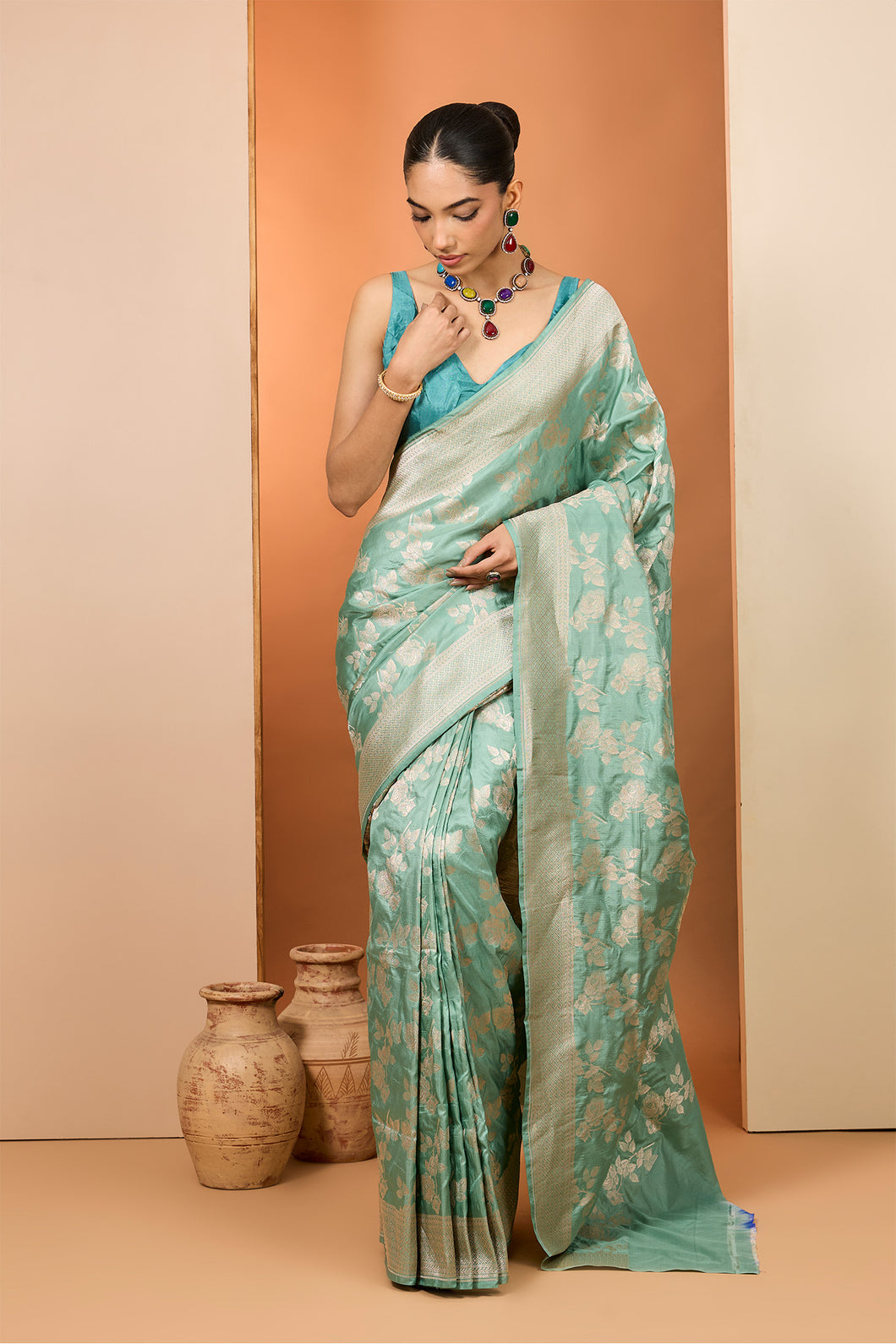 BLUE BANARASI SAREE