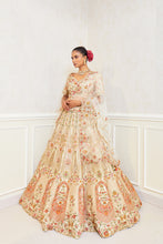 Load image into Gallery viewer, Meena - Ethereal Ivory Raw Silk Zardosi Bridal Lehenga Set
