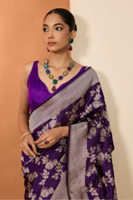 Load image into Gallery viewer, PURPLE SAREE SET

