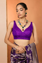 Load image into Gallery viewer, PURPLE SAREE SET
