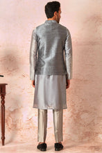 Load image into Gallery viewer, Grey City Design Embroidered Bundi Set 

