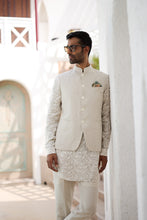 Load image into Gallery viewer, Natural Beige Abstract Geometric Print Kurta
