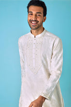 Load image into Gallery viewer, Timeless Beauty Off-White Chanderi Silk Kurta
