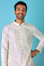 Load image into Gallery viewer, Timeless Beauty Off-White Chanderi Silk Kurta
