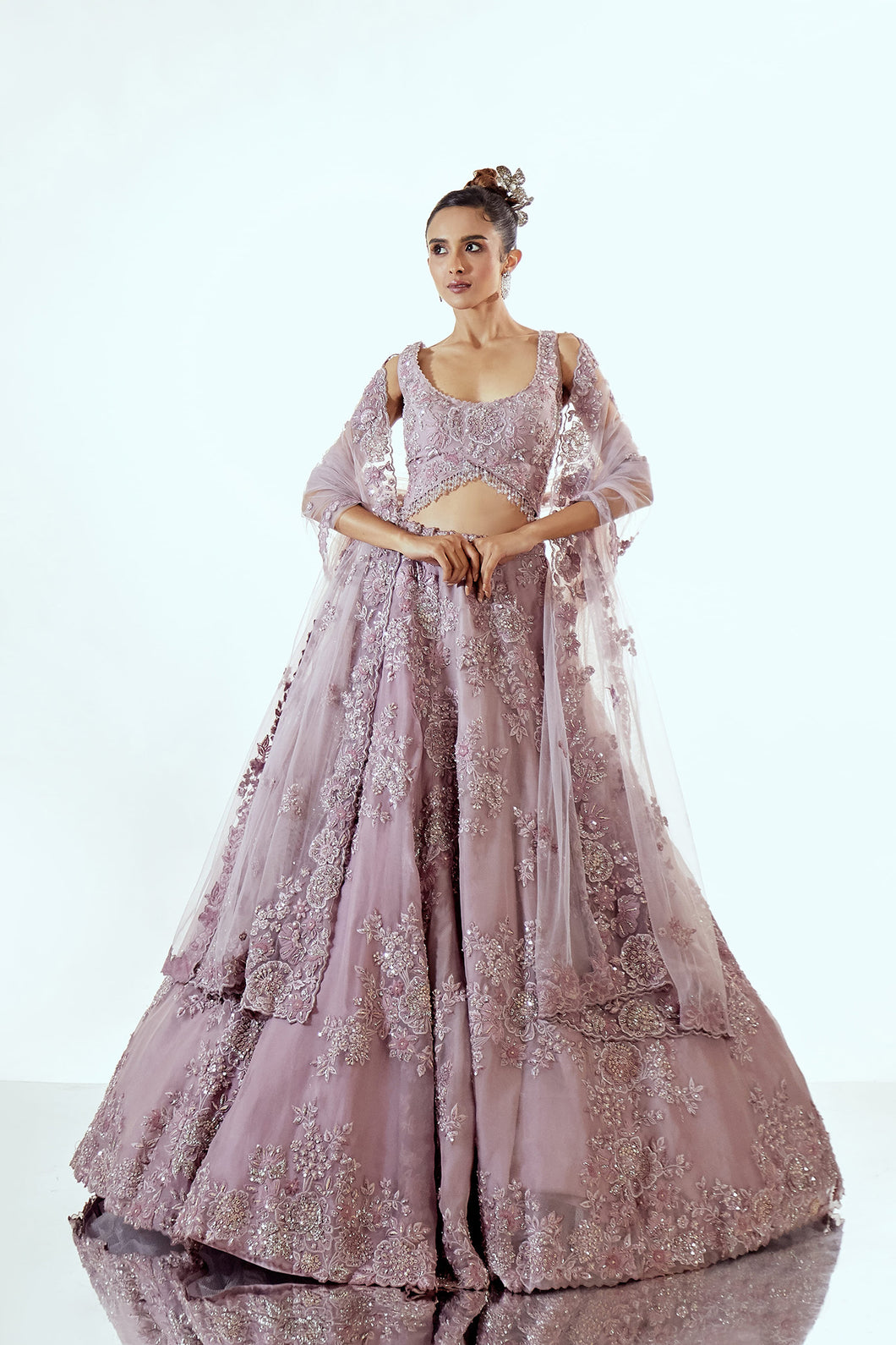 PARAGON LAVENDER - PARAGON ORGANZA LEHENGA SET