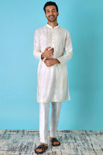 Load image into Gallery viewer, Timeless Beauty Off-White Chanderi Silk Kurta
