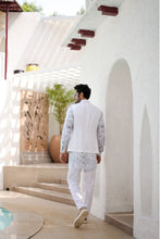 Load image into Gallery viewer, Ajrakh Block Printed Embroidered Kurta Bundi Set
