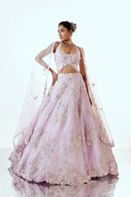 Load image into Gallery viewer, PARAGON H LAVENDER - FLORAL ORGANZA LEHENGA SET
