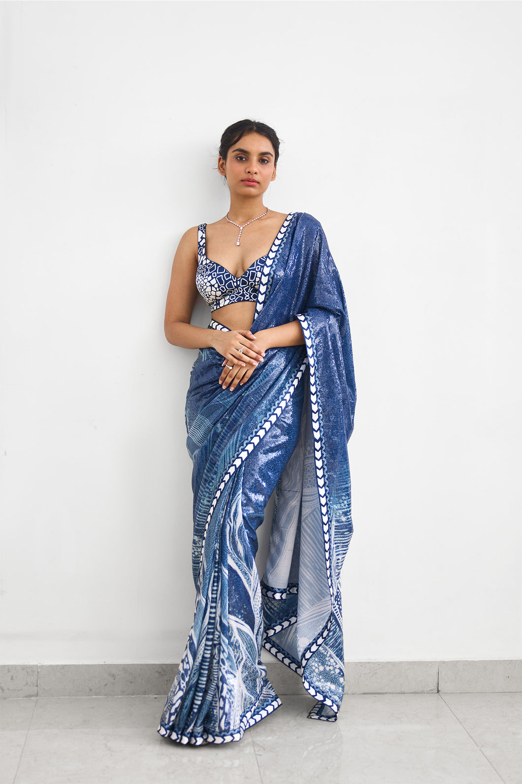 Swirl Sequence Saree