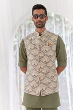 Load image into Gallery viewer, Sage Green Paisley Printed Bundi Set
