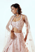 Load image into Gallery viewer, PARAGON PINK - PARAGON PINK ORGANZA LEHENGA SET
