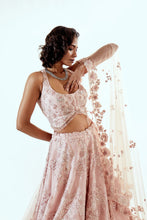 Load image into Gallery viewer, PARAGON PINK - PARAGON PINK ORGANZA LEHENGA SET

