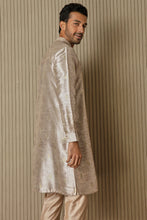 Load image into Gallery viewer, Printed Elegance Jacquard Silk Kurta with Mirror, Sequin, Resham, and Zari Work
