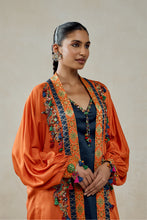 Load image into Gallery viewer, Orange Model Silk Cape With Patola Silk Salwar Set
