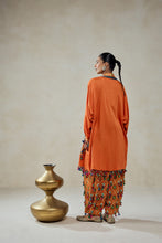 Load image into Gallery viewer, Orange Model Silk Cape With Patola Silk Salwar Set
