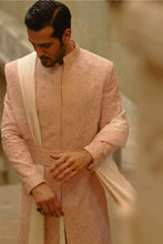 Load image into Gallery viewer, Blush Pink Tafetta Silk Sherwani Set
