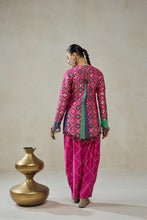 Load image into Gallery viewer, Fuschia Patola Silk Short Jacket Worked Salwar
