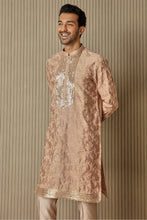 Load image into Gallery viewer, Peachy Radiance Abstract Floral Sequin Kurta
