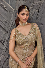 Load image into Gallery viewer, Golden spakle sharara set
