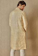 Load image into Gallery viewer, Golden Splendor Jaquard Silk Kurta with Mirror Work
