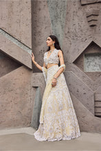 Load image into Gallery viewer, Opal - An Ivory shimmer sangeet lehenga
