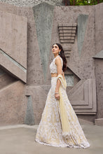 Load image into Gallery viewer, Opal - An Ivory shimmer sangeet lehenga
