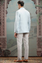 Load image into Gallery viewer, Light Blue Hand-Painted Cotton Shacket
