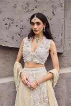 Load image into Gallery viewer, Opal - An Ivory shimmer sangeet lehenga

