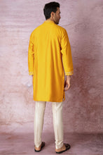 Load image into Gallery viewer, Mustard Mirror Work Marvel Kurta
