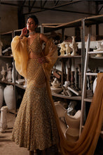 Load image into Gallery viewer, Honeycomb mermaid lehenga
