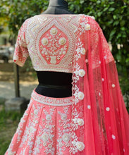 Load image into Gallery viewer, Coral Savya Lehenga set
