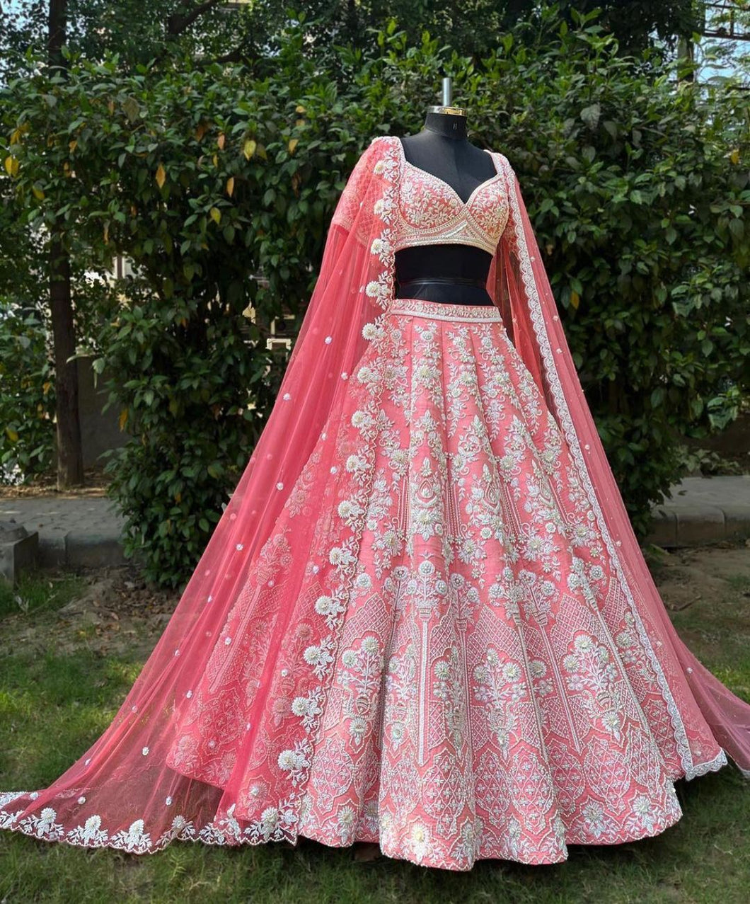 Coral Savya Lehenga set