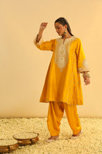 Load image into Gallery viewer, Arisana - Mustard Short Kalidaar Chauga with Salwar
