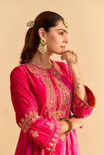 Load image into Gallery viewer, Amal - Hotpink A-line Kurta with Dhoti
