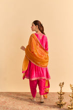 Load image into Gallery viewer, Amal - Hotpink A-line Kurta with Dhoti
