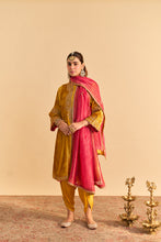 Load image into Gallery viewer, Amal - Mustard A-line Kurta with Dhoti
