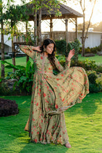 Load image into Gallery viewer, Pista Green Embroidered &amp; Printed Anarkali Suit Set

