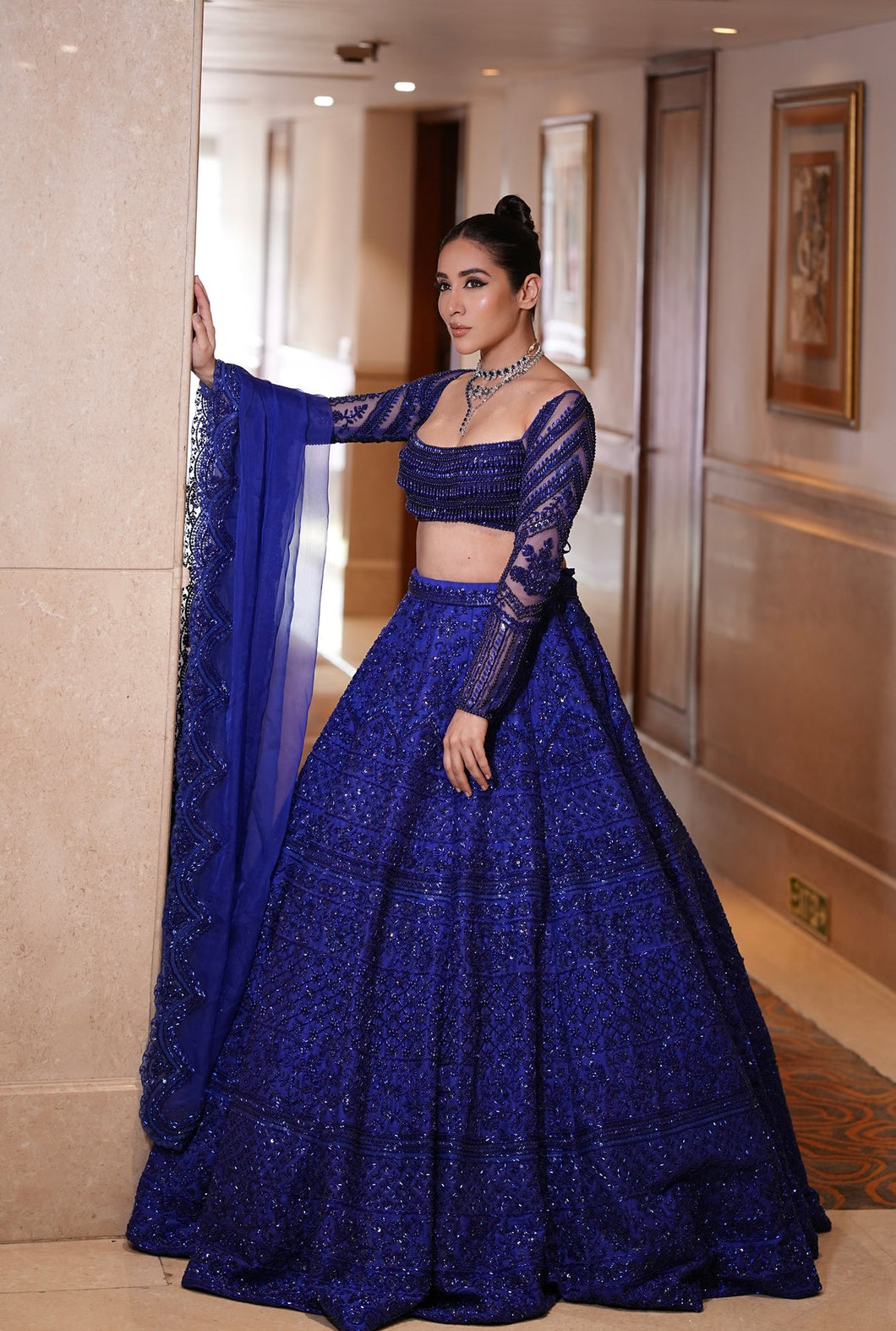 Blue Mirielle Lehenga set