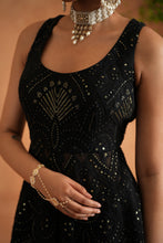 Load image into Gallery viewer, Black Peplum with palazzo and dupatta
