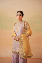 Load image into Gallery viewer, Mauve ready fabric Kurti, garara and mustard dupatta
