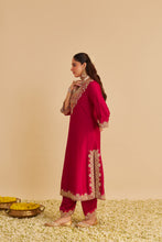 Load image into Gallery viewer, Areefa  - Dabka Zardozi Embroidered Rich Banarasi Hotpink Suit &amp; Salwar
