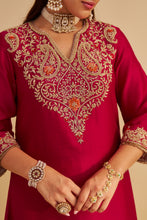 Load image into Gallery viewer, Areefa  - Dabka Zardozi Embroidered Rich Banarasi Hotpink Suit &amp; Salwar
