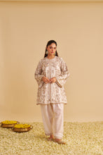 Load image into Gallery viewer, Alira - Dabka Zardozi Embroidered Daisy Ivory Kurta &amp; Salwar with Dupatta
