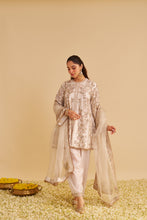 Load image into Gallery viewer, Alira - Dabka Zardozi Embroidered Daisy Ivory Kurta &amp; Salwar with Dupatta

