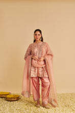 Load image into Gallery viewer, Alira - Dabka Zardozi Embroidered Blush Pink Kurta &amp; Salwar with Dupatta
