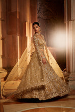 Load image into Gallery viewer, GOLD TULLE LEHENGA CHOLI SET
